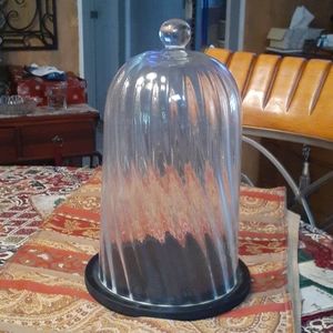 Tall glass cheese cloche.